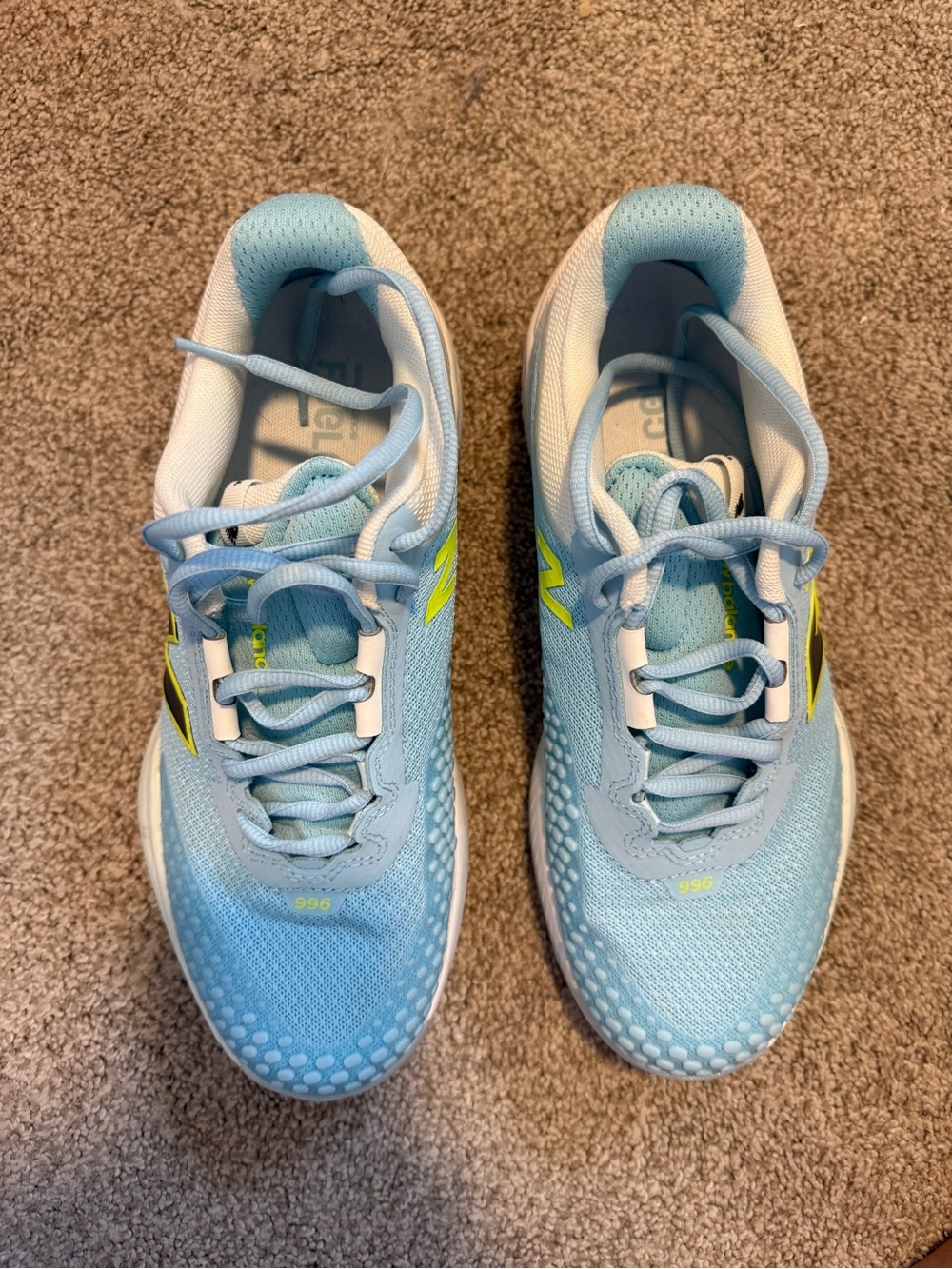 New Balance Women's FuelCell 996v6 Tennis Court Shoes - Blue & Yellow